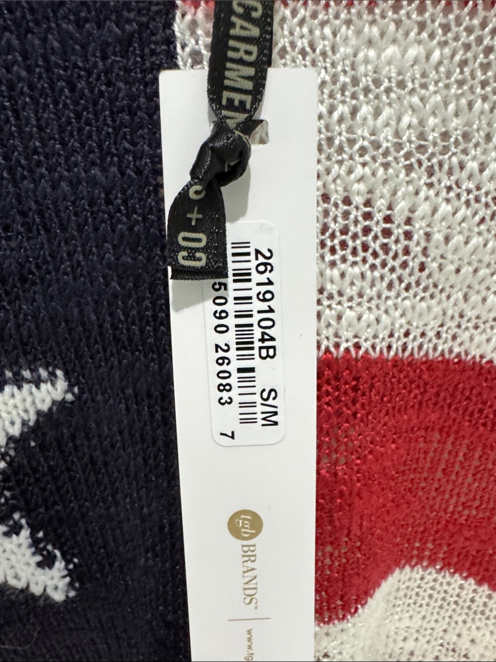 NWT Coco + Carmen Muriel Burnout American Flag Sweater Size S/M - Picture 3 of 5